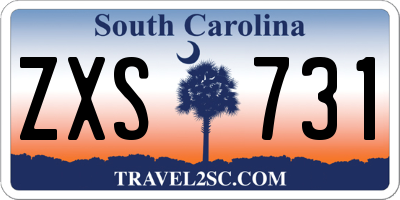 SC license plate ZXS731
