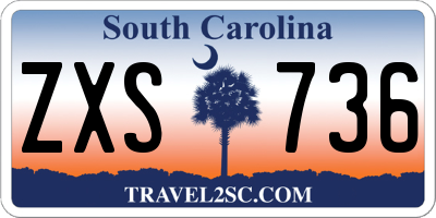 SC license plate ZXS736