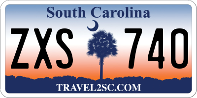 SC license plate ZXS740
