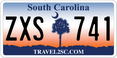SC license plate ZXS741