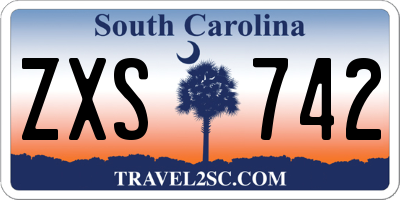 SC license plate ZXS742