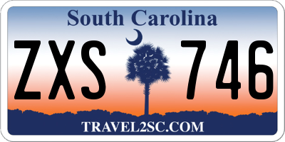 SC license plate ZXS746