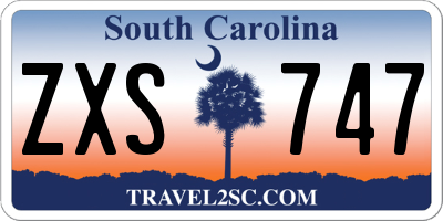 SC license plate ZXS747