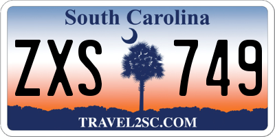 SC license plate ZXS749