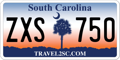 SC license plate ZXS750