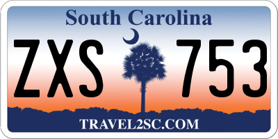 SC license plate ZXS753