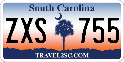 SC license plate ZXS755