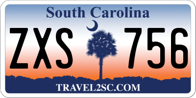 SC license plate ZXS756