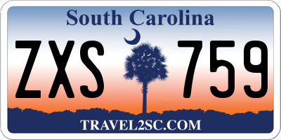 SC license plate ZXS759