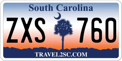 SC license plate ZXS760
