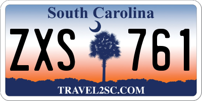 SC license plate ZXS761