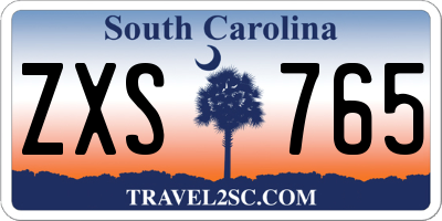 SC license plate ZXS765