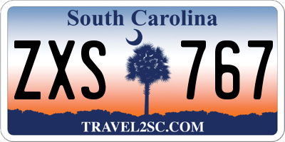 SC license plate ZXS767
