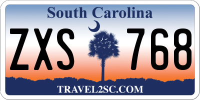 SC license plate ZXS768