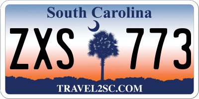 SC license plate ZXS773