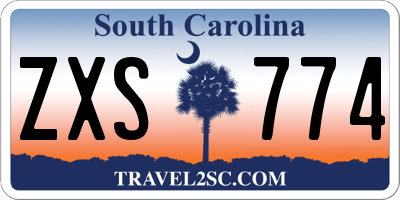 SC license plate ZXS774