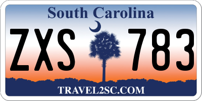 SC license plate ZXS783