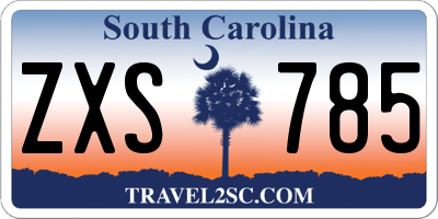 SC license plate ZXS785