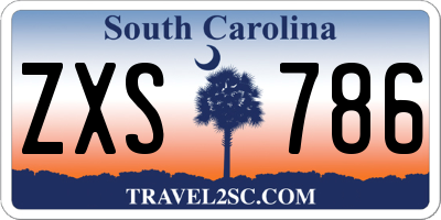 SC license plate ZXS786