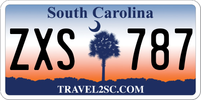 SC license plate ZXS787