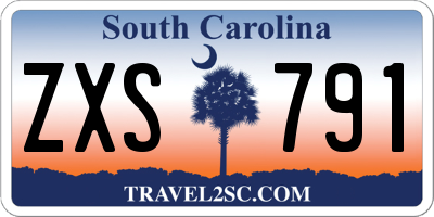 SC license plate ZXS791