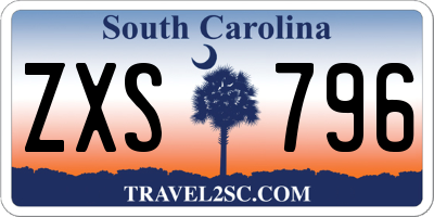SC license plate ZXS796