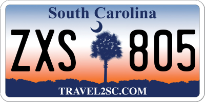 SC license plate ZXS805
