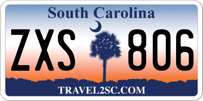 SC license plate ZXS806