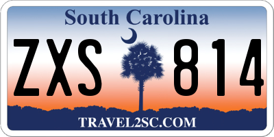 SC license plate ZXS814