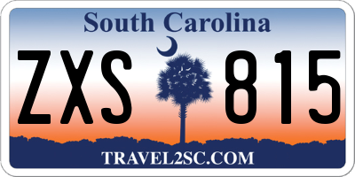 SC license plate ZXS815