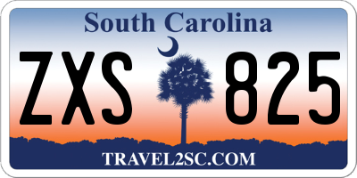 SC license plate ZXS825