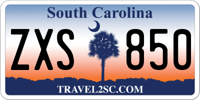 SC license plate ZXS850