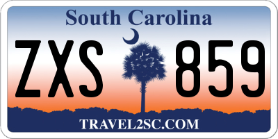 SC license plate ZXS859
