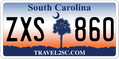 SC license plate ZXS860