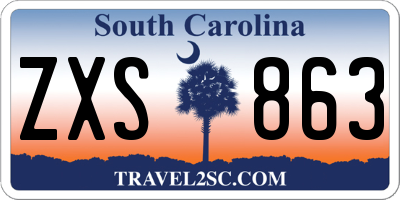 SC license plate ZXS863