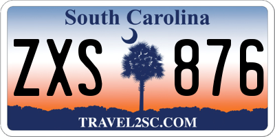 SC license plate ZXS876