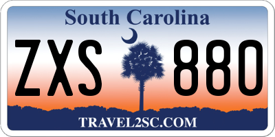 SC license plate ZXS880