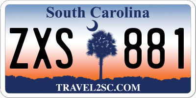 SC license plate ZXS881
