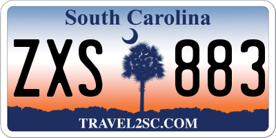 SC license plate ZXS883