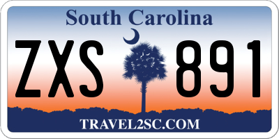 SC license plate ZXS891