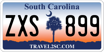SC license plate ZXS899