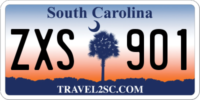 SC license plate ZXS901