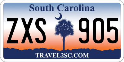 SC license plate ZXS905