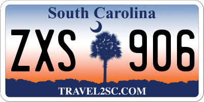 SC license plate ZXS906