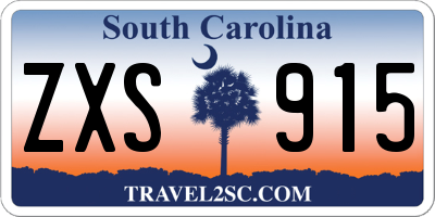 SC license plate ZXS915
