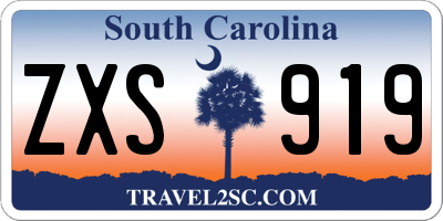 SC license plate ZXS919