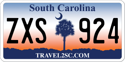 SC license plate ZXS924