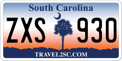 SC license plate ZXS930