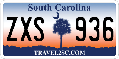 SC license plate ZXS936