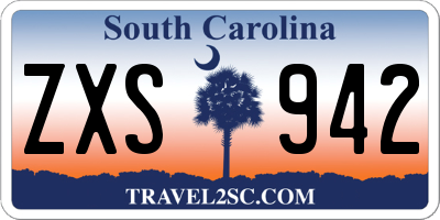 SC license plate ZXS942
